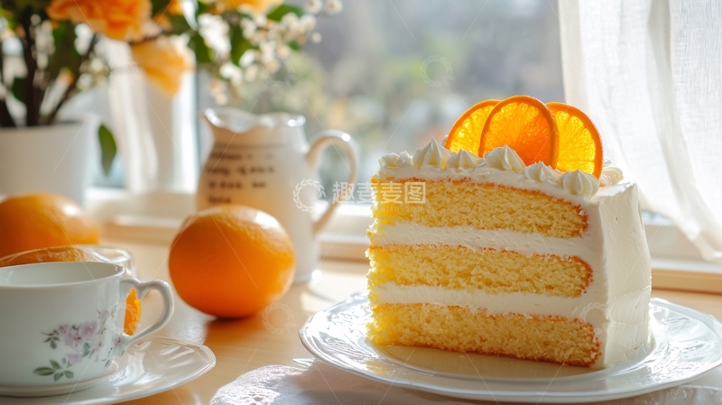 高清大图下载【趣麦麦图】香橙蛋糕2