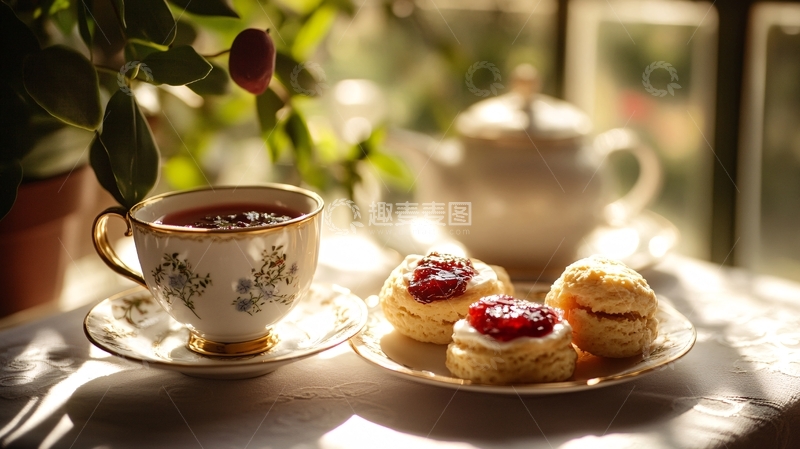高清大图下载【趣麦麦图】阳光下午茶5