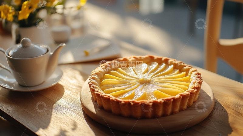 高清大图下载【趣麦麦图】横版菊花葡挞