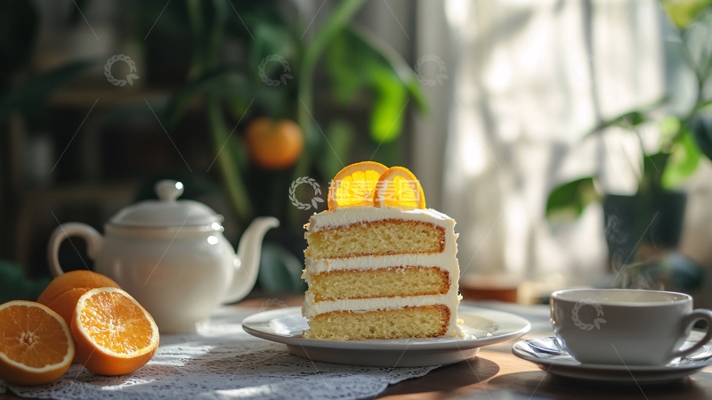 高清大图下载【趣麦麦图】香橙蛋糕1