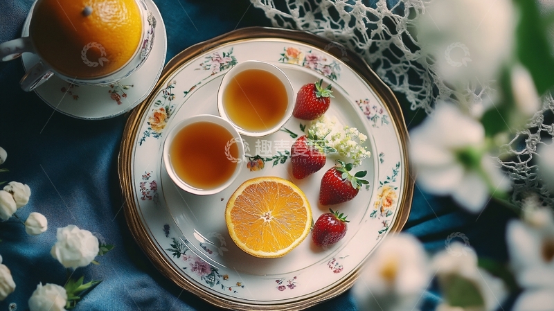 高清大图下载【趣麦麦图】下午茶水果盘