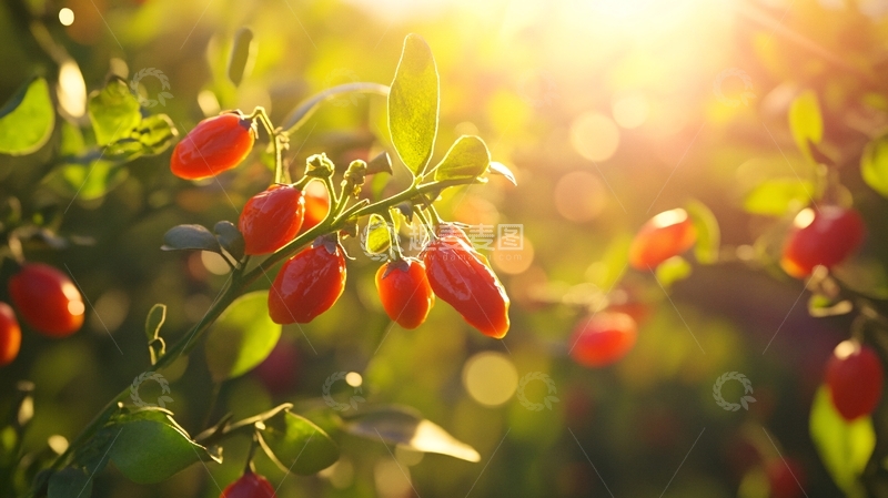 高清大图下载【趣麦麦图】太阳下的枸杞3