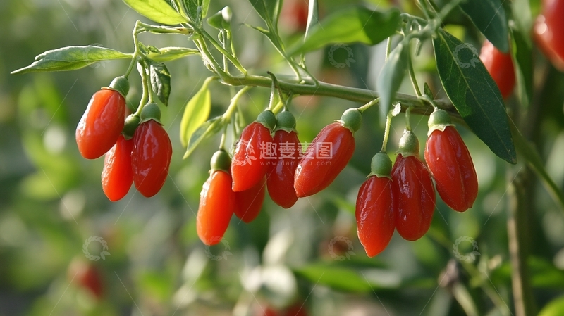 高清大图下载【趣麦麦图】枸杞鲜果图3