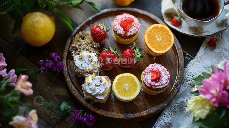 高清大图下载【趣麦麦图】英式下午茶糕点高清图3