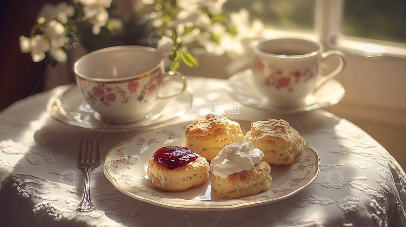 高清大图下载【趣麦麦图】英式下午茶糕点高清图5