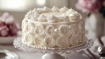 白天鹅雕花蛋糕