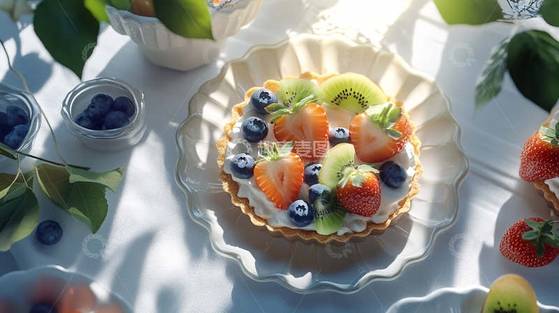 高清大图下载【趣麦麦图】夏日水果小塔聚会