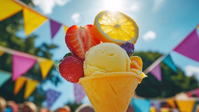 高清大图下载【趣麦麦图】夏日里的冰淇淋1