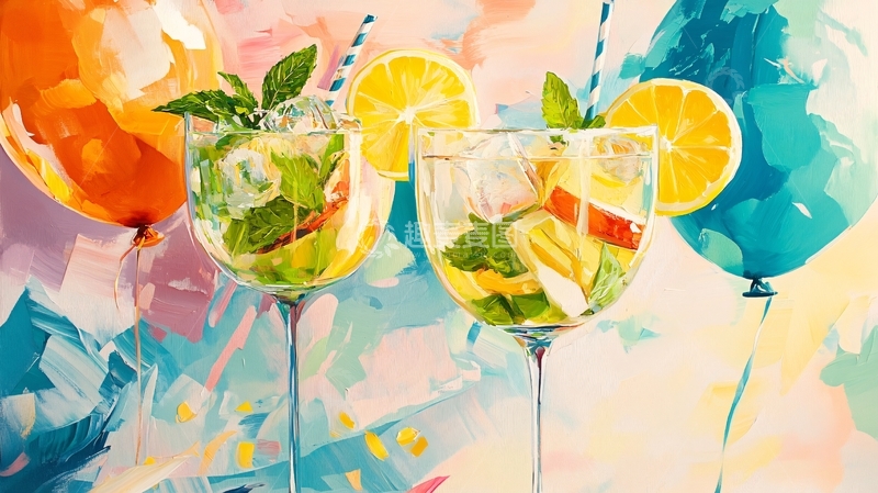 高清大图下载【趣麦麦图】冰饮插画2