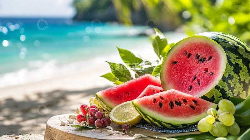 高清大图下载【趣麦麦图】夏季降暑水果