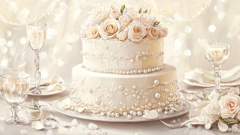高清大图下载【趣麦麦图】婚礼甜品手绘