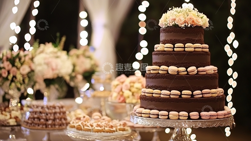 高清大图下载【趣麦麦图】暖色西式甜品婚礼