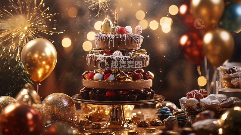 高清大图下载【趣麦麦图】跨年蛋糕3