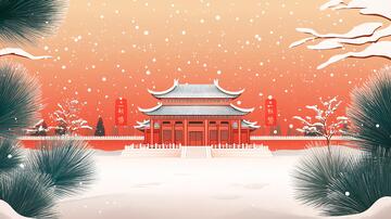 太庙插画插画故宫建筑