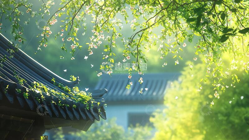 高清大图下载【趣麦麦图】禅房花木深春色风光禅房