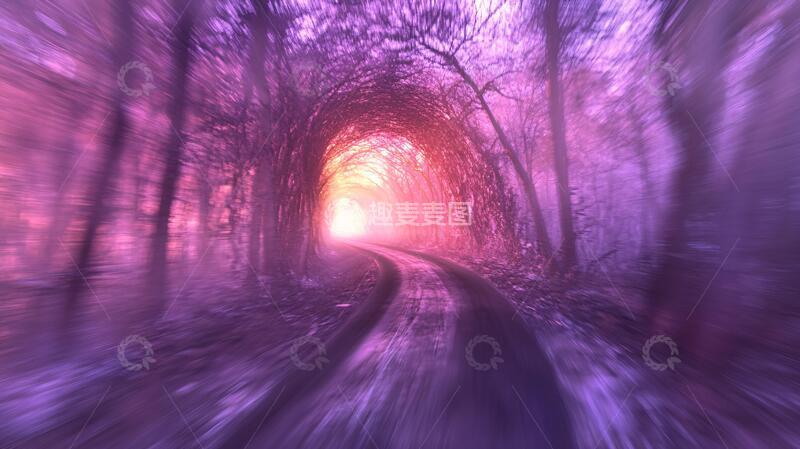 高清大图下载【趣麦麦图】梦幻隧道梦幻植物季节