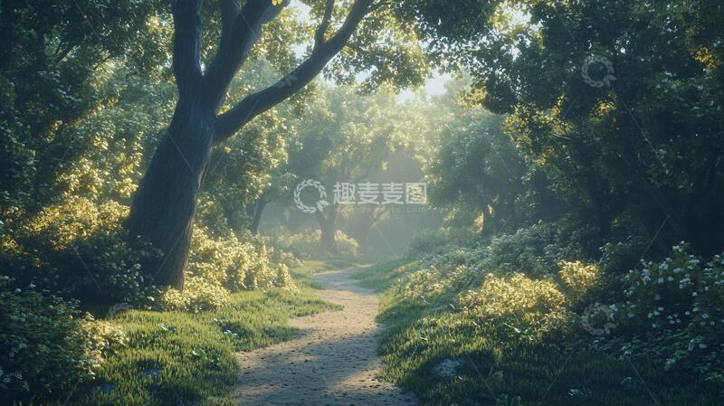 高清大图下载【趣麦麦图】梦幻森林小路23