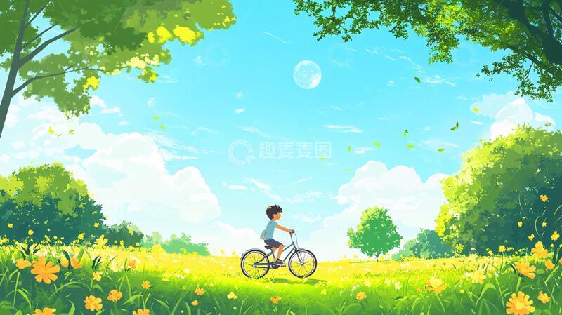 高清大图下载【趣麦麦图】节气夏日里的小男孩