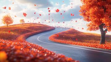 小道秋天唯美小路1