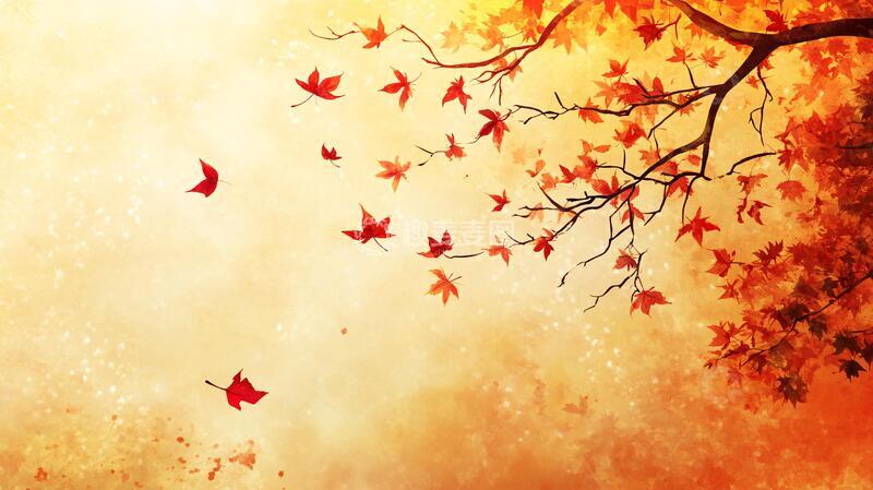 高清大图下载【趣麦麦图】唯美梦幻枫叶