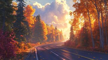 唯美路景道路小路壁纸