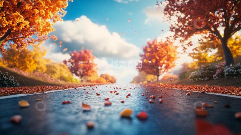 高清大图下载【趣麦麦图】小道秋天唯美小路