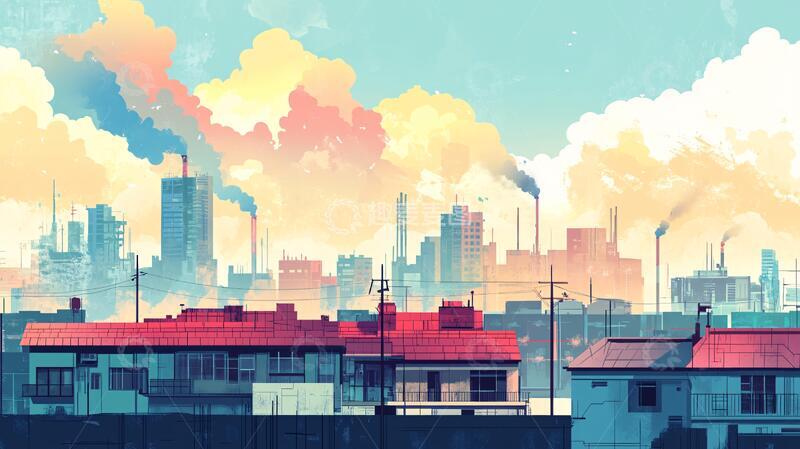 高清大图下载【趣麦麦图】工厂插画插画工厂素材