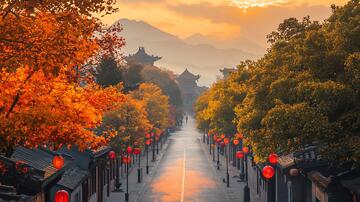 古城秋色秋色古城古刹