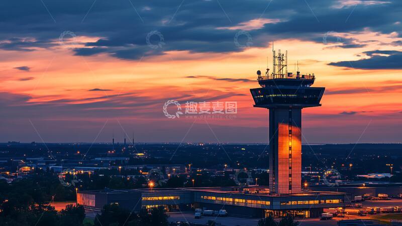 高清大图下载【趣麦麦图】飞行管制塔塔台飞行管制