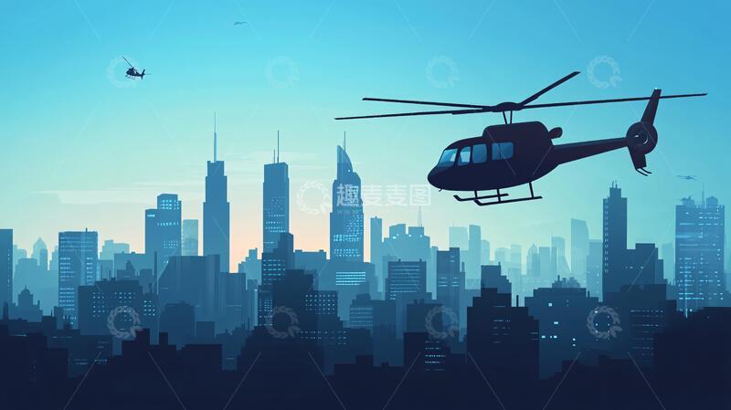 高清大图下载【趣麦麦图】鸟瞰插画插画城市宣传