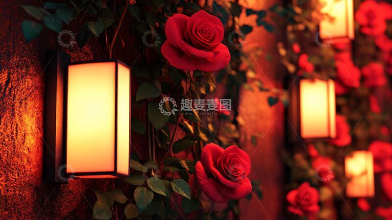 高清大图下载【趣麦麦图】花瓣壁灯壁灯装饰墙面