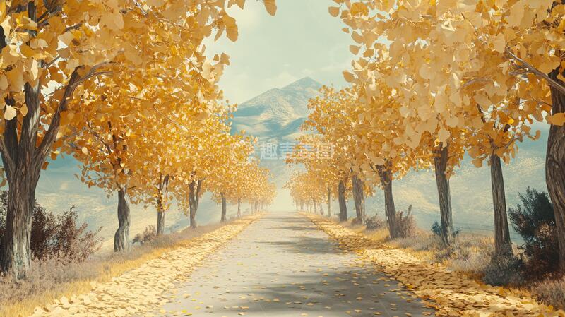 高清大图下载【趣麦麦图】唯美秋景秋天小道