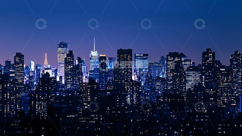 高清大图下载【趣麦麦图】城市夜景宽幅