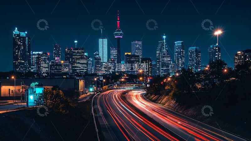 高清大图下载【趣麦麦图】加拿大蓝色科技城市