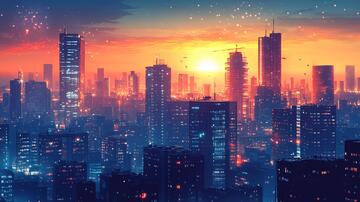 城市天际线景观