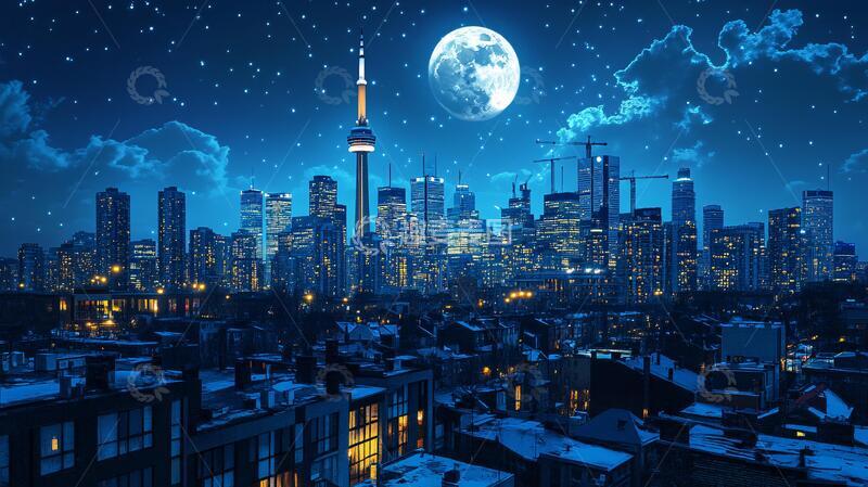高清大图下载【趣麦麦图】月光城市美景3