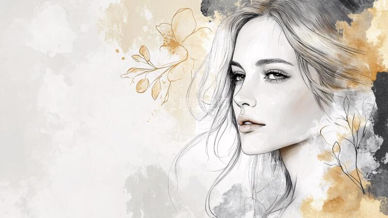 高清大图下载【趣麦麦图】手绘女人花抽象装饰画