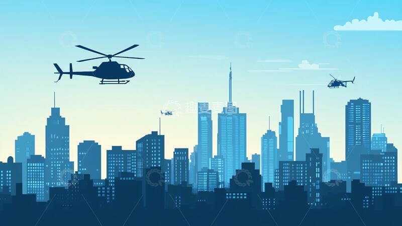 高清大图下载【趣麦麦图】南航综合保障基地插画