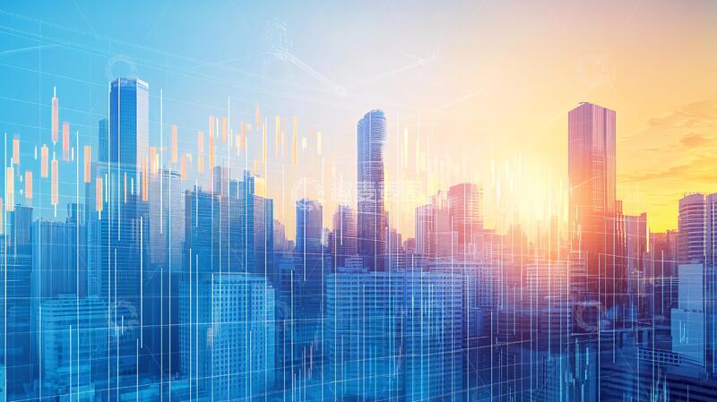 高清大图下载【趣麦麦图】金融城市背景1