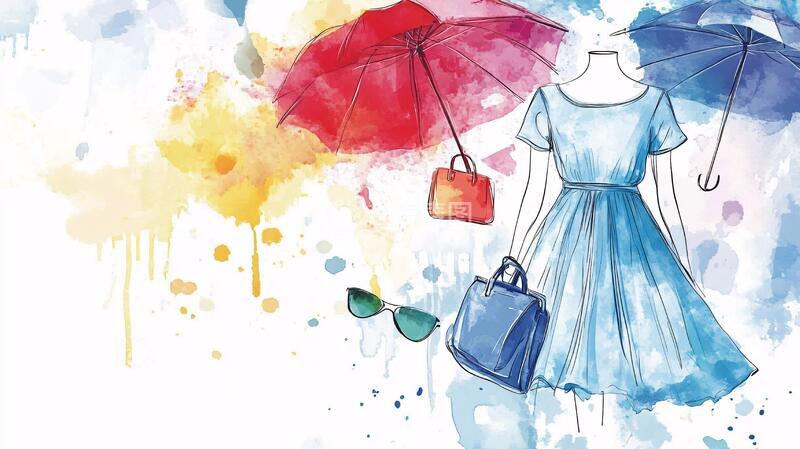 高清大图下载【趣麦麦图】绚丽服装背景