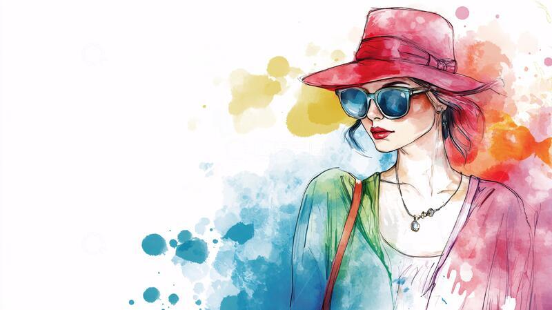 高清大图下载【趣麦麦图】美女潮流插画16