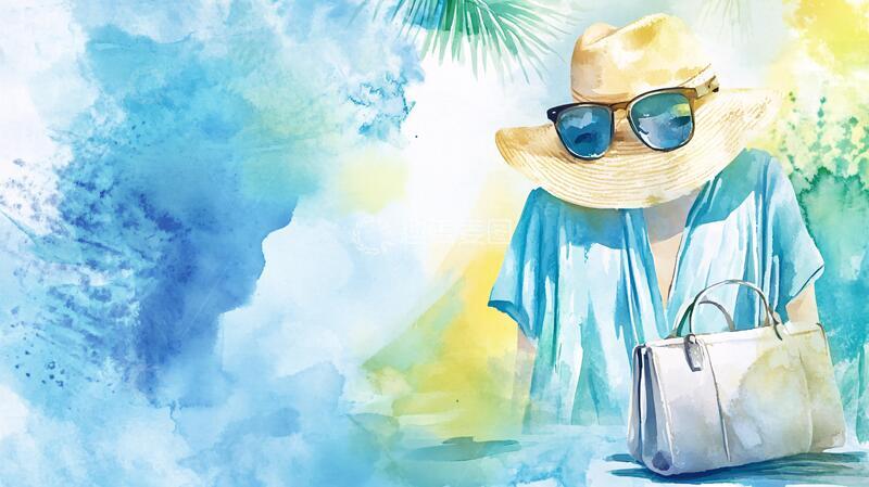 高清大图下载【趣麦麦图】夏日少女插画