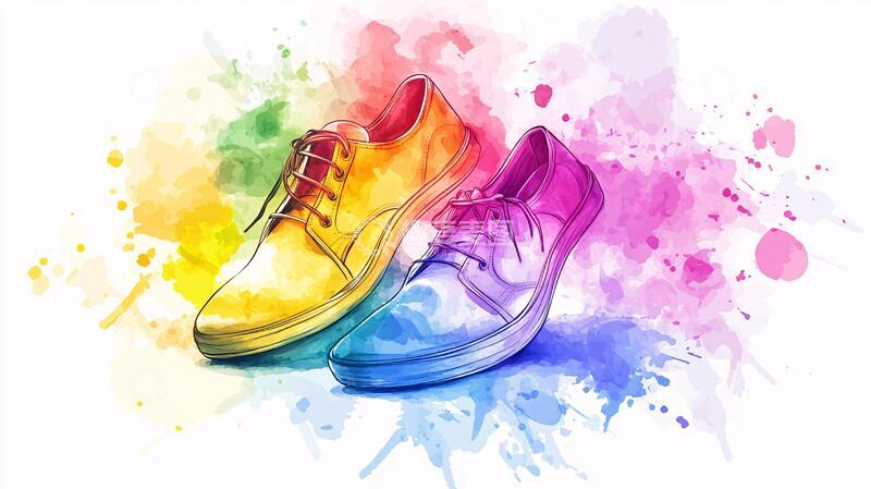 高清大图下载【趣麦麦图】青春活力七彩炫彩绚丽