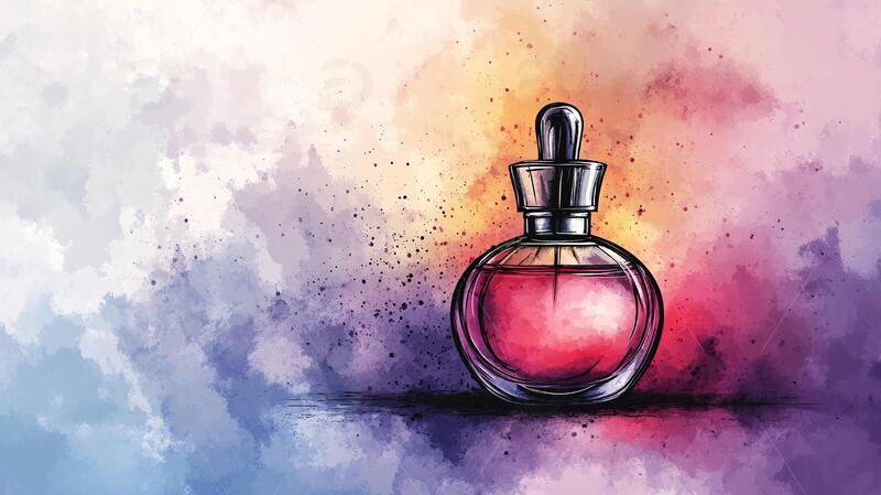 香水插画插画手绘照片1