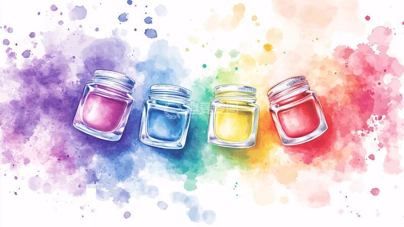 高清大图下载【趣麦麦图】调料瓶插画插画颜料文艺