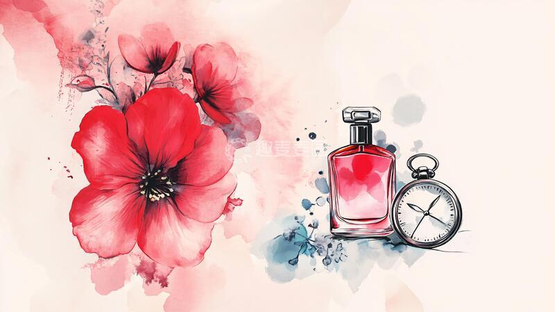 高清大图下载【趣麦麦图】香水包装插画3