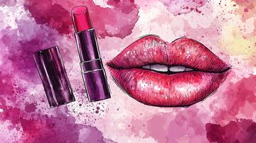 口红插画口红海报插画