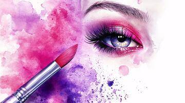 美妆手绘彩妆化妆背景