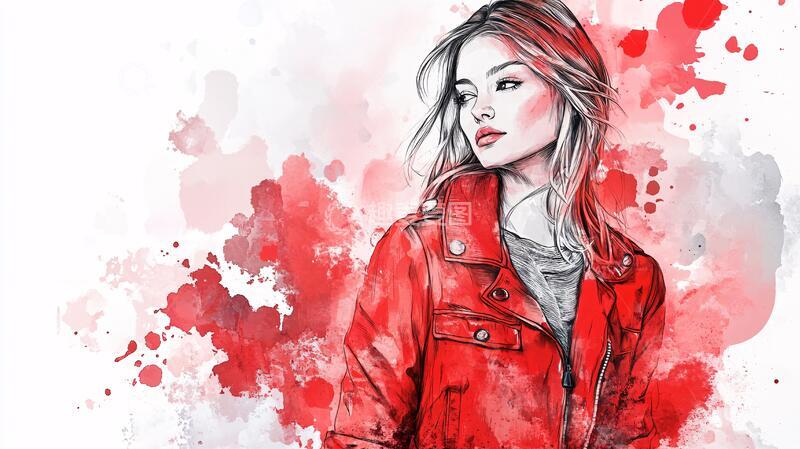 高清大图下载【趣麦麦图】美女潮流插画6