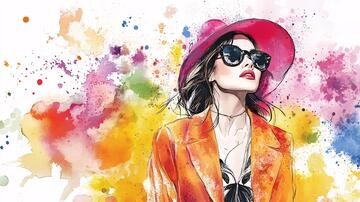 潮流插画美女人物插画1